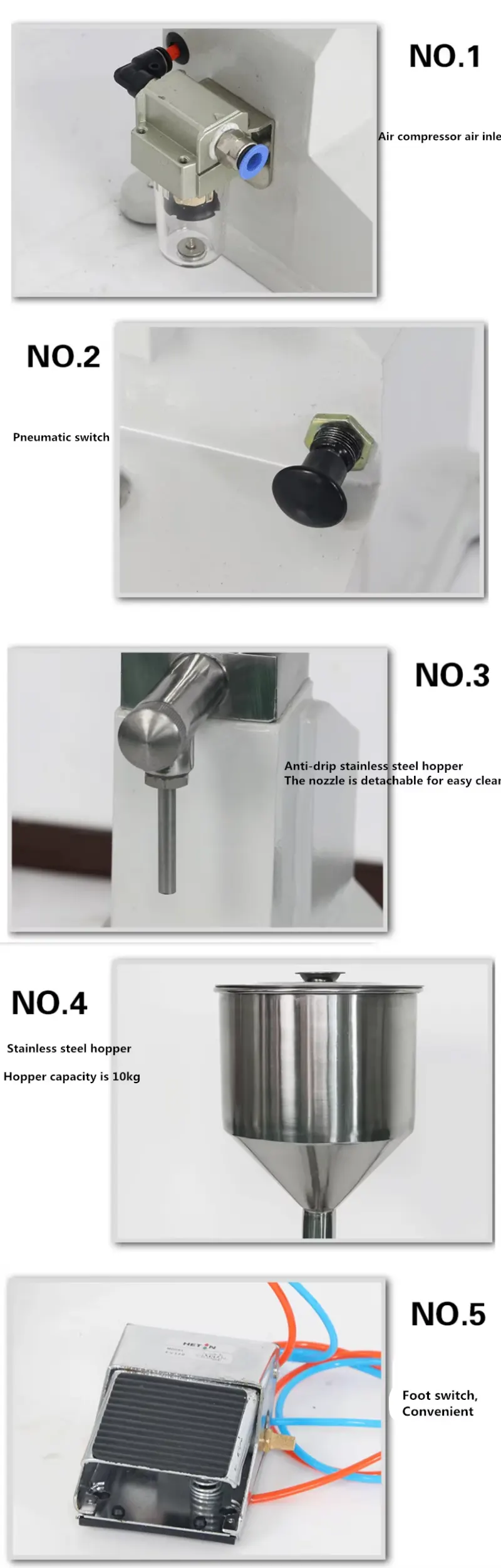 Máy Chiết Kem Dịch Đặc Chạy Khí Nén A02 19 May Chiet Kem Dich Dac Chay Khi Nen A02