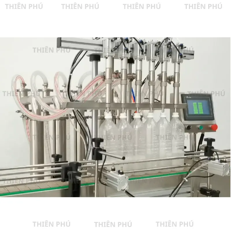 Máy Chiết Rót Dung Dịch Lỏng 2-12 Đầu Piston Tự Động 15 Linh hoạt thiết kế đầu chiết từu 2-12 đầu chiết rót