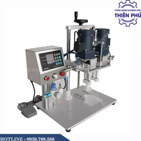 Máy Siết Nắp Bán Tự Động 4 Bánh Xe