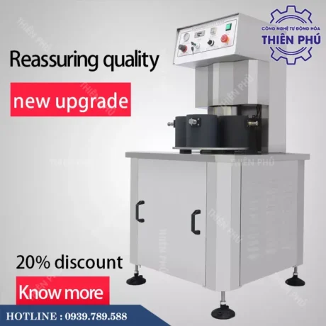 Máy siết nắp chân không lọ thủy tinh bán tự động