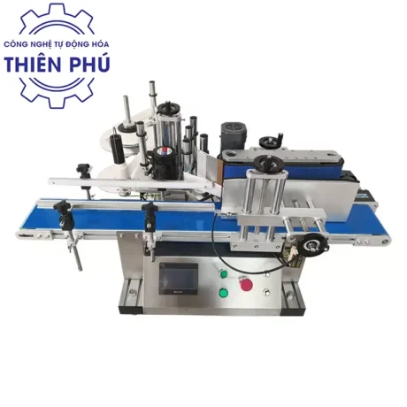 Máy dán decal 2 mặt tự động