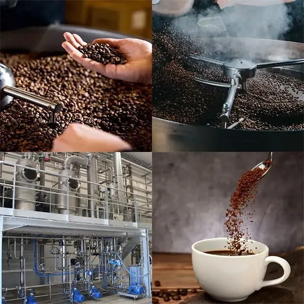 quy trinh san xuat ca phe hoa tan